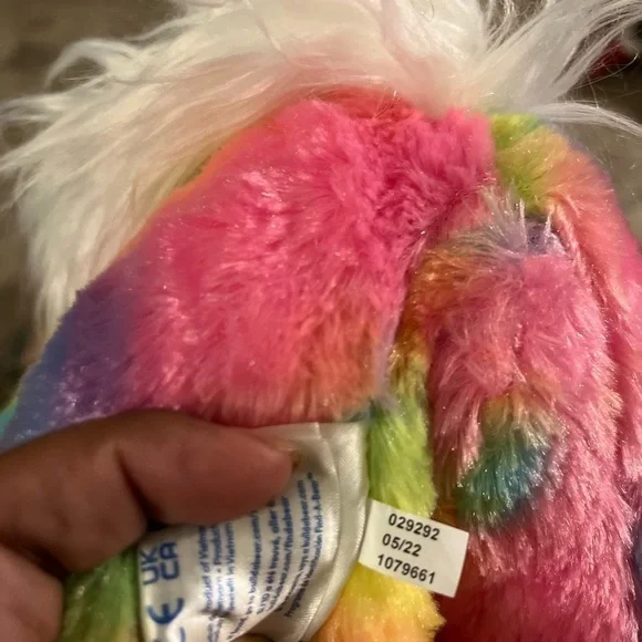 14” Colorful,watercolor,tie dye,Unicorn plush build a bear workshop - Picture 5 of 6